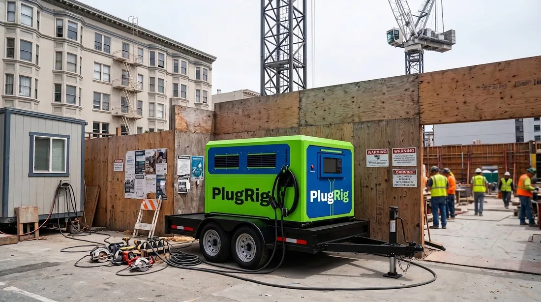 The unit powering tools and site cabins on a construction site